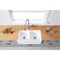 Gourmetier GKFA331810SQD Solid Surface Double Bowl Farmhouse Kitchen Sink, White GKFA331810SQD - alternate 7